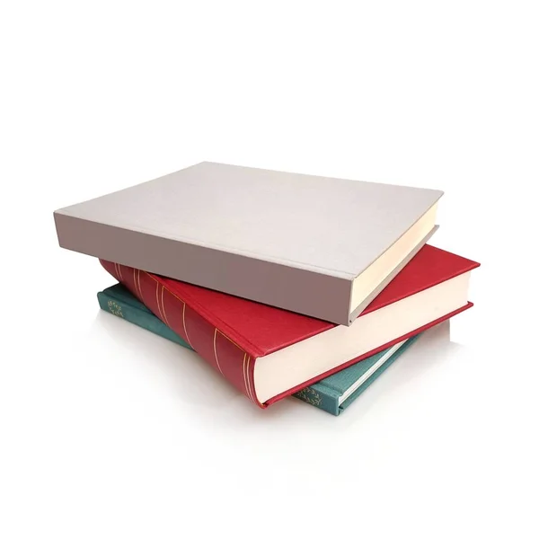 Stack of books on white background — Stock Photo, Image