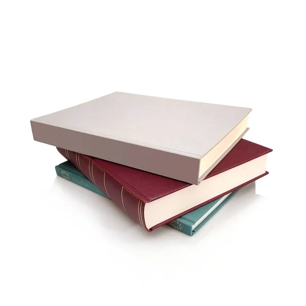 Stack of books on white background — Stock Photo, Image