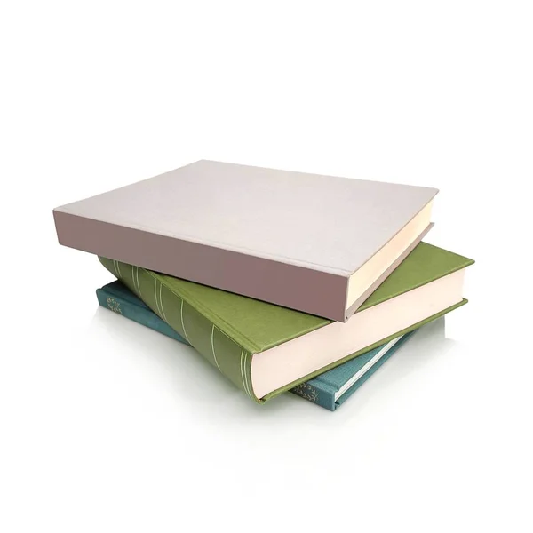 Stack of books on white background — Stock Photo, Image