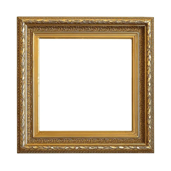 Golden frame for paintings, mirrors or photos — Stock Photo, Image