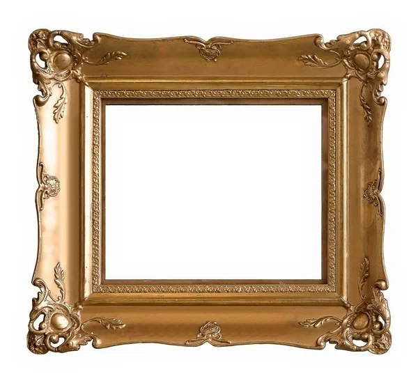 Goldener Rahmen für Gemälde, Spiegel oder Fotos — Stockfoto