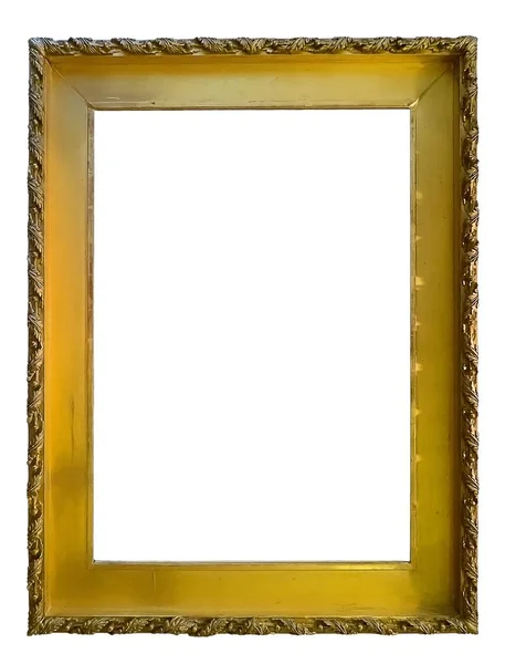 Золотая рамка для картин, зеркал или фотографий — стоковое фото