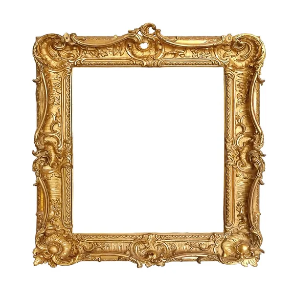 Golden frame for paintings, mirrors or photos — Stock Photo, Image