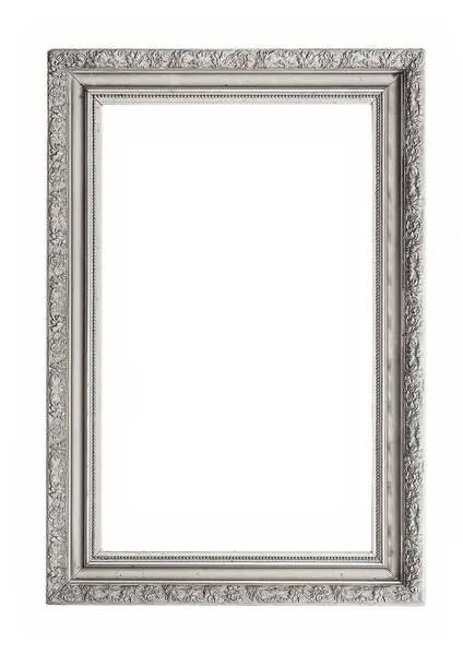 Silver frame for paintings, mirrors or photos — Stock Photo, Image