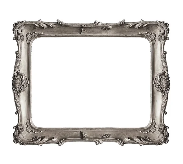 Silver frame for paintings, mirrors or photos — Stock Photo, Image