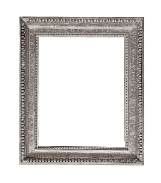 Срібна рамка для картин, дзеркал або фотографій — стокове фото
