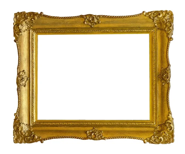 Golden frame for paintings, mirrors or photos — Stock Photo, Image