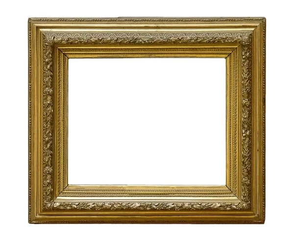Zlatý rám na obrazy, zrcadla nebo fotografie — Stock fotografie