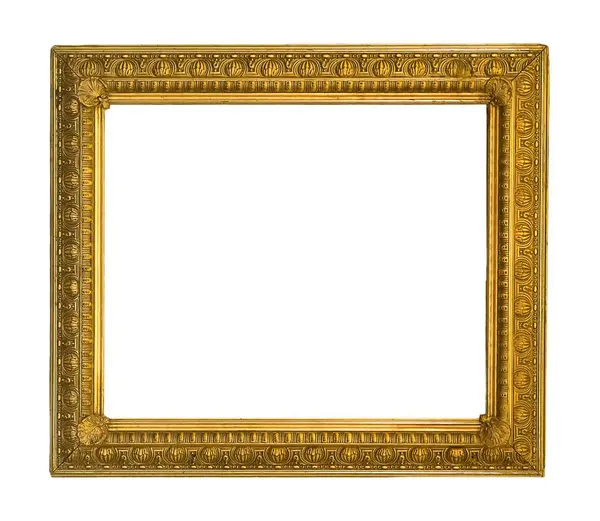 Golden frame for paintings, mirrors or photos — Stock Photo, Image