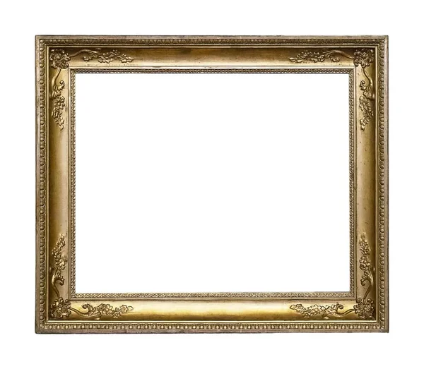 Golden frame for paintings, mirrors or photos — Stock Photo, Image