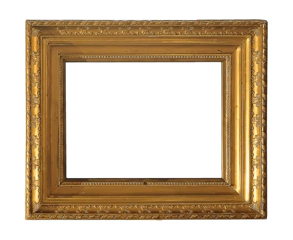 Golden frame for paintings, mirrors or photos — Stock Photo, Image