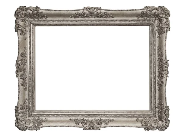 绘画、 镜子或照片的银相框 — 图库照片