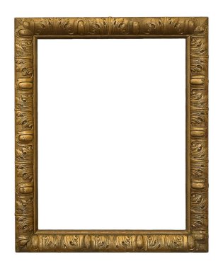 Bir resim için yaldızlı ahşap çerçeve