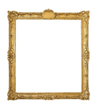 Bir resim için yaldızlı ahşap çerçeve