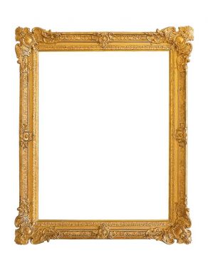 Bir resim için yaldızlı ahşap çerçeve