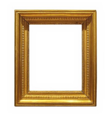 Bir resim için yaldızlı ahşap çerçeve