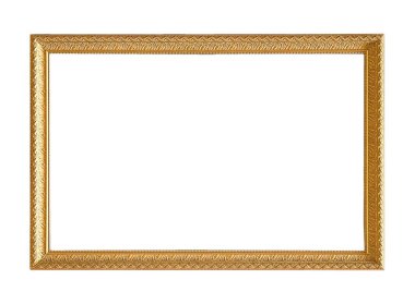 Bir resim için yaldızlı ahşap çerçeve