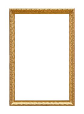 Bir resim için yaldızlı ahşap çerçeve