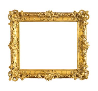 Bir resim için yaldızlı ahşap çerçeve