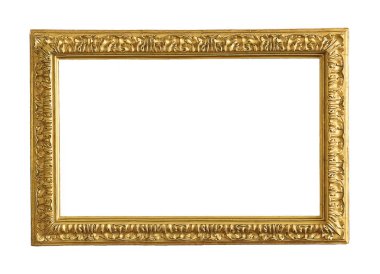 Bir resim için yaldızlı ahşap çerçeve