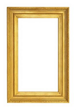 Bir resim için yaldızlı ahşap çerçeve