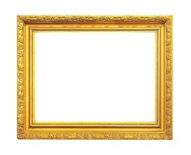 Bir resim için yaldızlı ahşap çerçeve