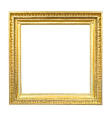 Bir resim için yaldızlı ahşap çerçeve