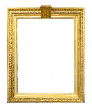 Bir resim için yaldızlı ahşap çerçeve