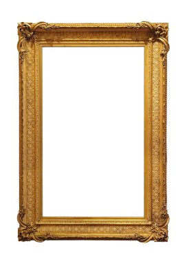 Bir resim için yaldızlı ahşap çerçeve