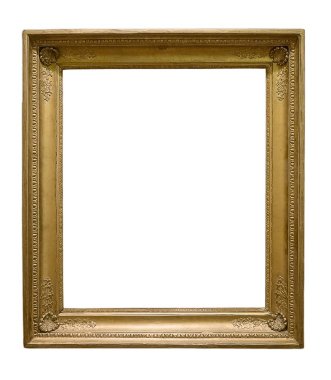 Bir resim için yaldızlı ahşap çerçeve