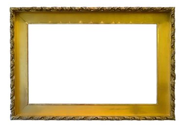 Bir resim için yaldızlı ahşap çerçeve