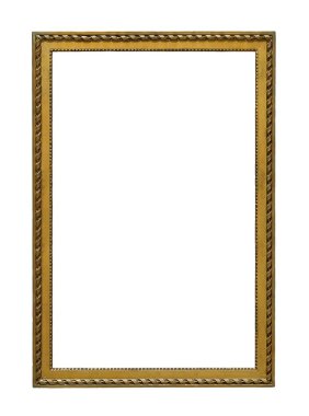 Bir resim için yaldızlı ahşap çerçeve