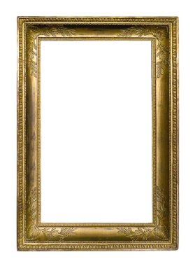 Bir resim için yaldızlı ahşap çerçeve