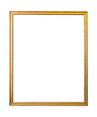 Bir resim için yaldızlı ahşap çerçeve