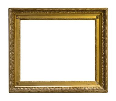 Bir resim için yaldızlı ahşap çerçeve