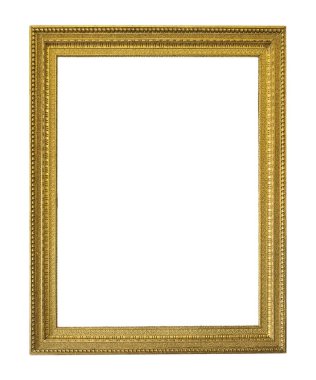 Bir resim için yaldızlı ahşap çerçeve