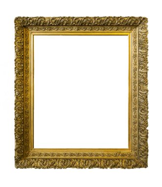 Bir resim için yaldızlı ahşap çerçeve