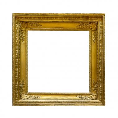 Bir resim için yaldızlı ahşap çerçeve