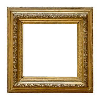 Bir resim için yaldızlı ahşap çerçeve