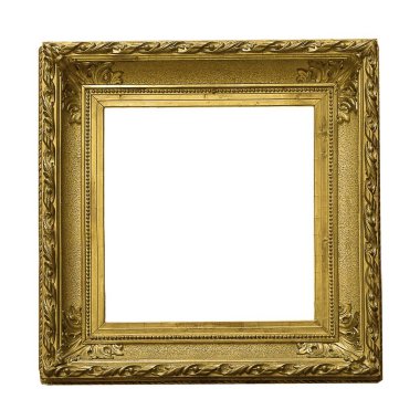 Bir resim için yaldızlı ahşap çerçeve