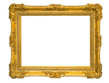 Bir resim için yaldızlı ahşap çerçeve