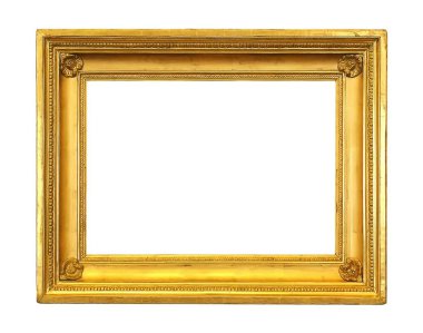 Bir resim için yaldızlı ahşap çerçeve