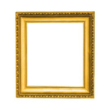 Bir resim için yaldızlı ahşap çerçeve