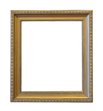 Bir resim için yaldızlı ahşap çerçeve