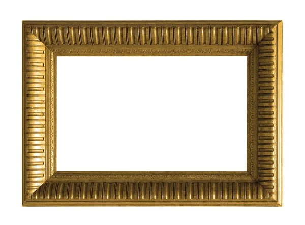 镀金的木制框架，为一张图片的 — 图库照片