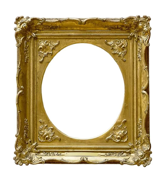 Bir resim için yaldızlı ahşap çerçeve