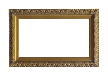 Bir resim için yaldızlı ahşap çerçeve