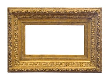 Bir resim için yaldızlı ahşap çerçeve