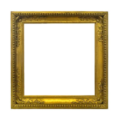 Bir resim için yaldızlı ahşap çerçeve