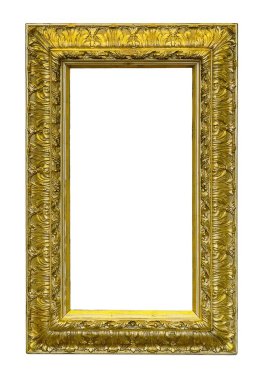 Bir resim için yaldızlı ahşap çerçeve